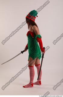 VERONIKA ELF FITGHTING WITH KATANAS